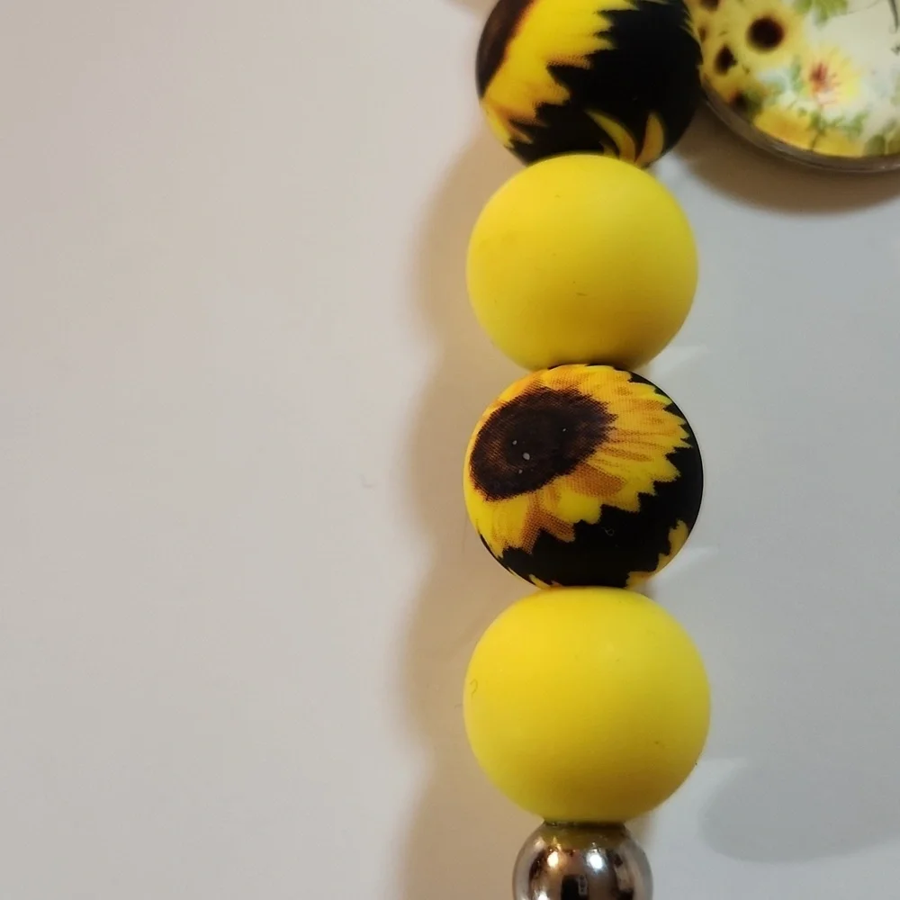 Hand Crafted Purse Charm Key Chain Yellow Trust in the Lord Pendant 5 1/2 in.
